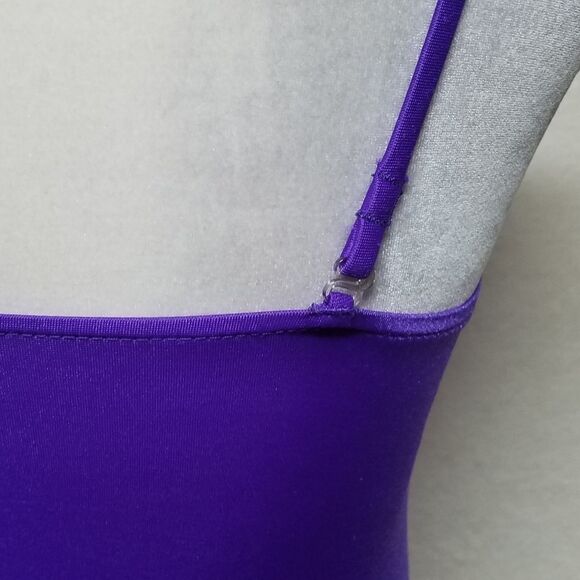 VINTAGE 70s Purple Underwire Maillot Swimsuit - Picture 10 of 11